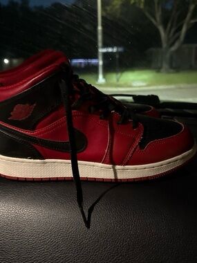 Nike Air Jordan 1 Mid Sneakers - Red/Black